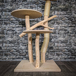 Naturkratzbaum 3456 Kratzbaum Natur Holz Design 116 cm hoch Katzenbaum