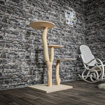 Naturkratzbaum 3457 Kratzbaum Natur Holz Design 114 cm hoch Katzenbaum