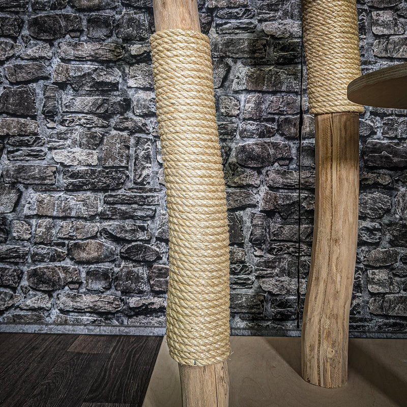Naturkratzbaum 3461 Kratzbaum Natur Holz Design 144 cm hoch Katzenbaum