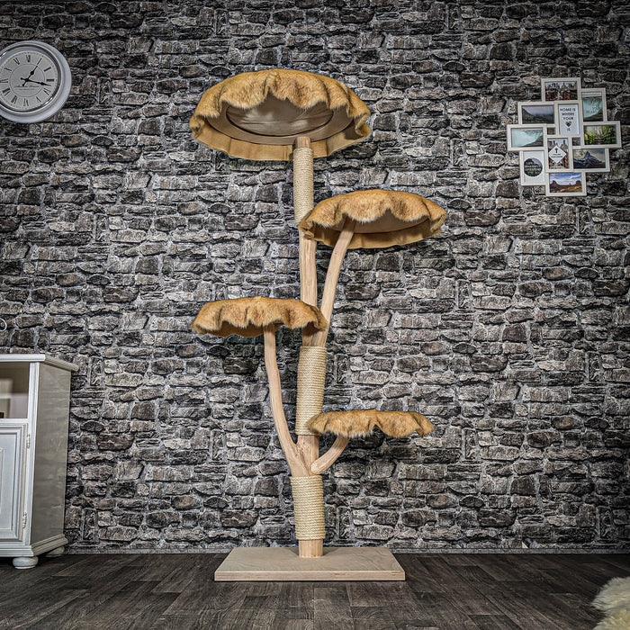 RESERVIERT + ÄNDERUNGEN Naturkratzbaum 3479 Kratzbaum Natur Holz Design 173 cm hoch Katzenbaum