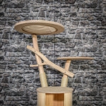 Naturkratzbaum 3491 Kratzbaum Natur Holz Design 123 cm hoch Katzenbaum