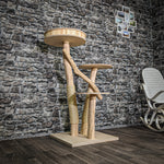 Naturkratzbaum 3493 Kratzbaum Natur Holz Design 124 cm hoch Katzenbaum