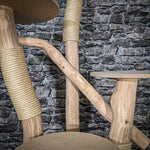 Naturkratzbaum 3501 Kratzbaum Natur Holz Design 146 cm hoch Katzenbaum