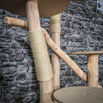 Naturkratzbaum 3501 Kratzbaum Natur Holz Design 146 cm hoch Katzenbaum