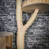 Naturkratzbaum 3515 Kratzbaum Natur Holz Design 186 cm hoch Katzenbaum