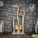 Naturkratzbaum 3517 Kratzbaum Natur Holz Design 176 cm hoch Katzenbaum