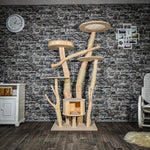 Naturkratzbaum 3521 Kratzbaum Natur Holz Design 185 cm hoch Katzenbaum