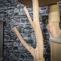 Naturkratzbaum 3521 Kratzbaum Natur Holz Design 185 cm hoch Katzenbaum