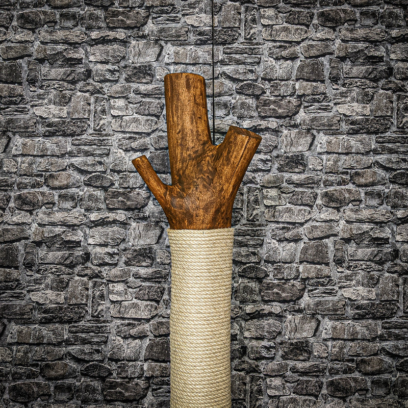 RESERVIERT + ÄNDERUNG - Kratzstamm 3567 Natur Holz Design Kratzbaum 104 cm hoch Naturkratzbaum