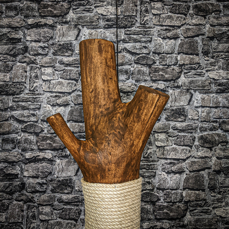 RESERVIERT + ÄNDERUNG - Kratzstamm 3567 Natur Holz Design Kratzbaum 104 cm hoch Naturkratzbaum