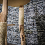 Naturkratzbaum 3571 Kratzbaum Natur Holz Design 113 cm hoch Katzenbaum