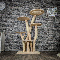 RESERVIERT + ÄNDERUNG - Naturkratzbaum 3577 Kratzbaum Natur Holz Design 156 cm hoch Katzenbaum