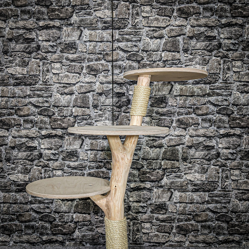 Naturkratzbaum 3578 Kratzbaum Natur Holz Design 102 cm hoch Katzenbaum