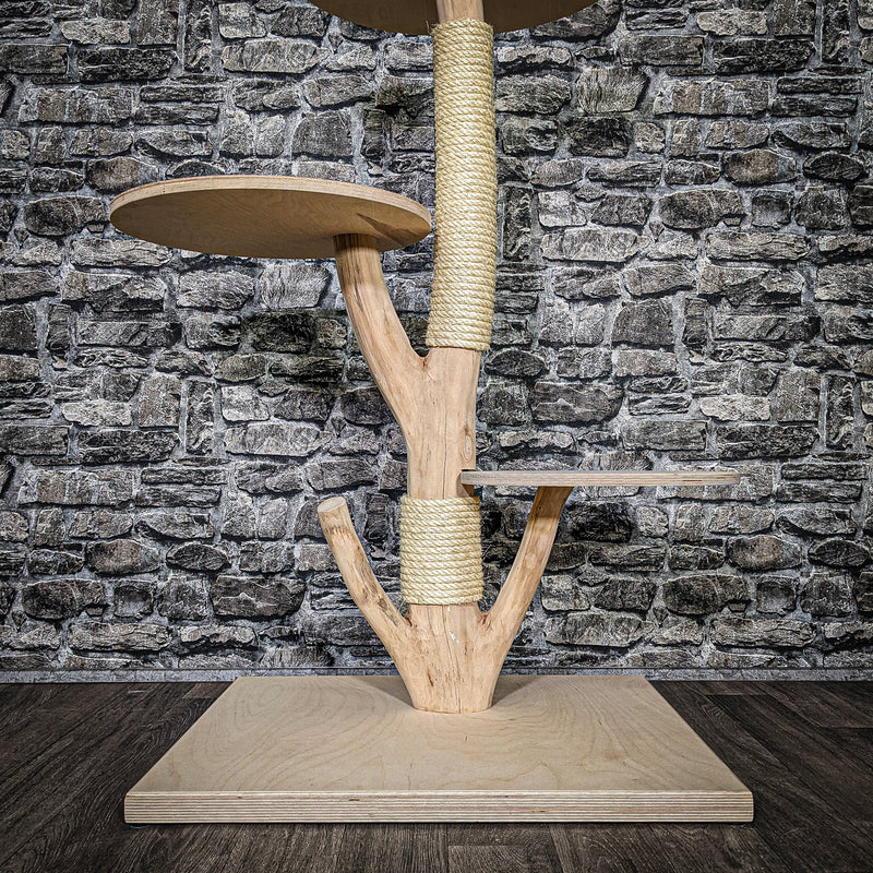 Naturkratzbaum 3592 Kratzbaum Natur Holz Design 103 cm hoch Katzenbaum