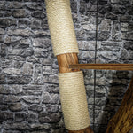 Naturkratzbaum 3608 Kratzbaum Natur Holz Design 173 cm hoch Katzenbaum