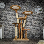 Naturkratzbaum 3608 Kratzbaum Natur Holz Design 173 cm hoch Katzenbaum
