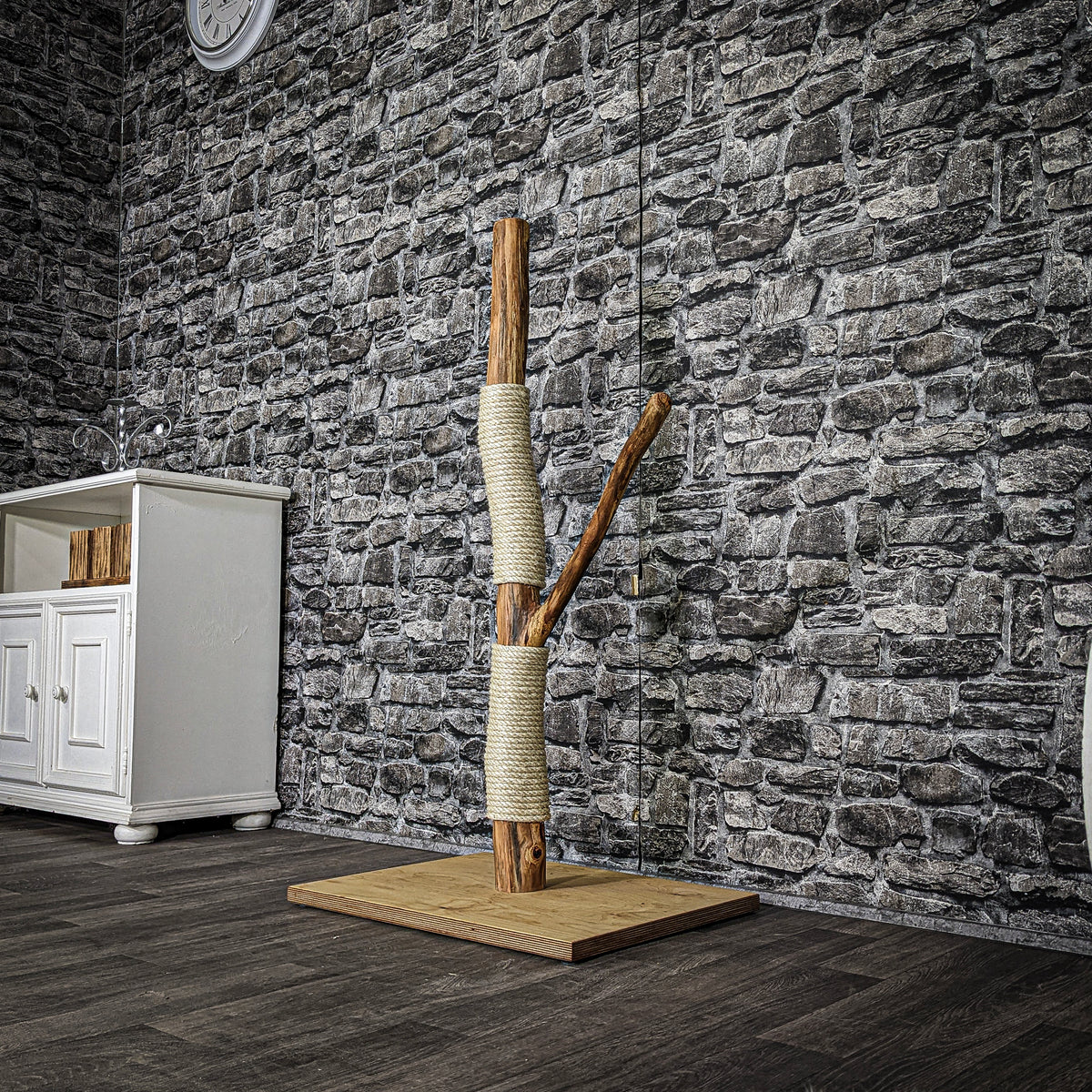 Kratzstamm 3616 Natur Holz Design Kratzbaum 114 cm hoch Naturkratzbaum