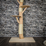 Naturkratzbaum 3665 Kratzbaum Natur Holz Design 185 cm hoch Katzenbaum