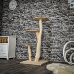 Naturkratzbaum 3670 Kratzbaum Natur Holz Design 122 cm hoch Katzenbaum