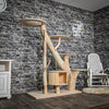 Naturkratzbaum 3682 Kratzbaum Natur Holz Design 160 cm hoch Katzenbaum