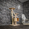 Naturkratzbaum 3694 Kratzbaum Natur Holz Design 123 cm hoch Katzenbaum