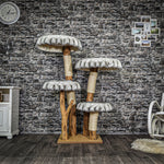 RESERVIERT + ÄNDERUNGEN - Naturkratzbaum 3702 Kratzbaum Natur Holz Design 145 cm hoch Katzenbaum