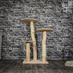 Naturkratzbaum 3703 Kratzbaum Natur Holz Design 115 cm hoch Katzenbaum