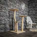 Naturkratzbaum 3703 Kratzbaum Natur Holz Design 115 cm hoch Katzenbaum