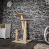 Naturkratzbaum 3703 Kratzbaum Natur Holz Design 115 cm hoch Katzenbaum