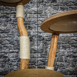 Naturkratzbaum 3718 Kratzbaum Natur Holz Design 135 cm hoch Katzenbaum
