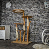 Naturkratzbaum 3721 Kratzbaum Natur Holz Design 145 cm hoch Katzenbaum