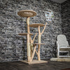 Naturkratzbaum 3753 Kratzbaum Natur Holz Design 145 cm hoch Katzenbaum