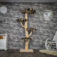 Naturkratzbaum 3769 Kratzbaum Natur Holz Design 190 cm hoch Katzenbaum