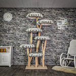 Eckkratzbaum Naturkratzbaum 3773 Kratzbaum Natur Holz Design 205 cm hoch Katzenbaum