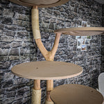 Eckkratzbaum Naturkratzbaum 3773 Kratzbaum Natur Holz Design 205 cm hoch Katzenbaum