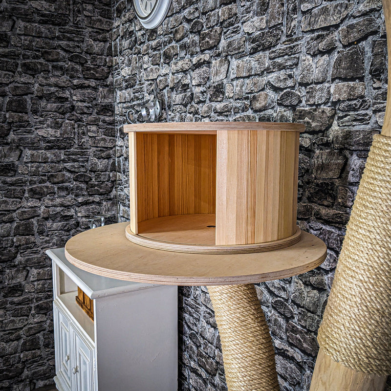 RESERVIERT + ÄNDERUNG - Naturkratzbaum 3774 Kratzbaum Natur Holz Design 163 cm hoch Katzenbaum