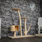 RESERVIERT + ÄNDERUNG - Naturkratzbaum 3779 Kratzbaum Natur Holz Design 123 cm hoch Katzenbaum