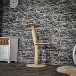 Naturkratzbaum 3783 Kratzbaum Natur Holz Design 102 cm hoch Katzenbaum