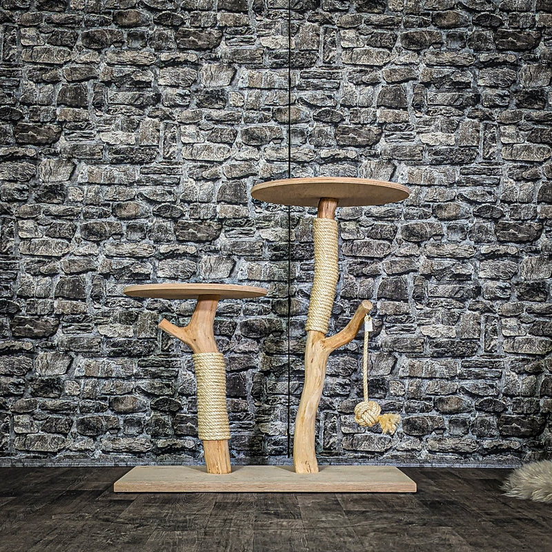 Naturkratzbaum 3789 Kratzbaum Natur Holz Design 83 cm hoch Katzenbaum
