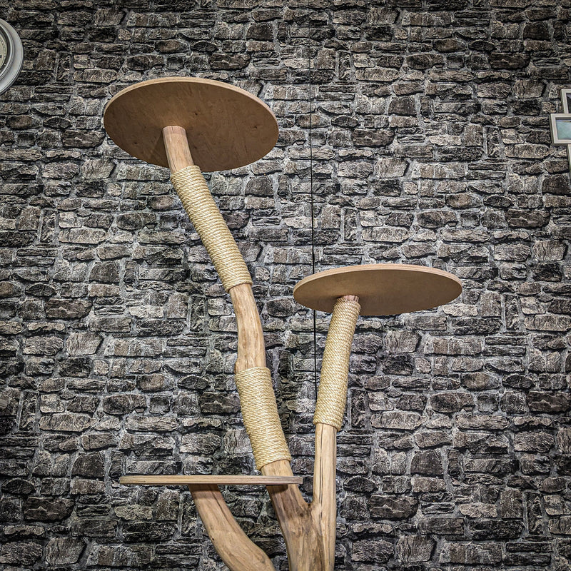 Naturkratzbaum 3792 Kratzbaum Natur Holz Design 153 cm hoch Katzenbaum