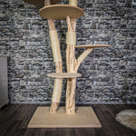 Naturkratzbaum 3809 Kratzbaum Natur Holz Design 225 cm hoch Katzenbaum