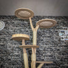 Naturkratzbaum 3809 Kratzbaum Natur Holz Design 225 cm hoch Katzenbaum
