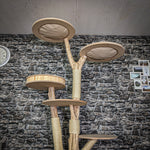 Naturkratzbaum 3809 Kratzbaum Natur Holz Design 225 cm hoch Katzenbaum