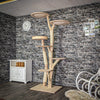 Naturkratzbaum 3809 Kratzbaum Natur Holz Design 225 cm hoch Katzenbaum