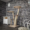Naturkratzbaum 3825 Kratzbaum Natur Holz Design 144 cm hoch Katzenbaum