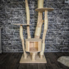Naturkratzbaum 3838 Kratzbaum Natur Holz Design 185 cm hoch Katzenbaum