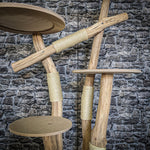 Naturkratzbaum 3850 Kratzbaum Natur Holz Design 160 cm hoch Katzenbaum