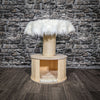 Wendehäuschen 62 cm hoch 45 cm Durchmesser Natur Holz Design Kratzbaum Naturkratzbaum