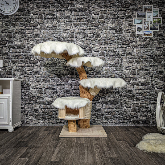 Naturkratzbaum 2248 Kratzbaum Natur Holz Design 120 cm hoch