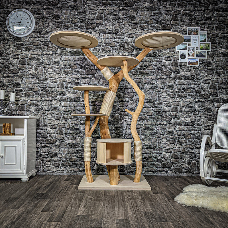 RESERVIERT + ÄNDERUNG Naturkratzbaum 2256 Kratzbaum Natur Holz Design 170 cm hoch